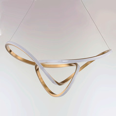 Perpetual 32-Inch LED Pendant in Brushed Champagne by ET2 Lighting