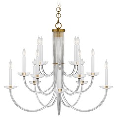Aerin Wharton Chandelier in Antique Brass by Visual Comfort Signature