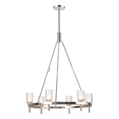 Lucian 31.50-Inch Chandelier in Polished Nickel by Alora Lighting