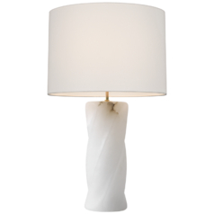 Ripley 29-Inch Torsade Table Lamp in Alabaster by VC Signature