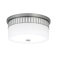 Astro Brush Nickel LED Flush Mount