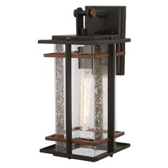 San Marcos Black with Antique Copper Outdoor Wall Light by Minka Lavery