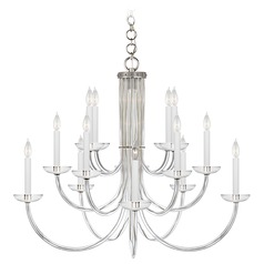 Aerin Wharton Chandelier in Polished Nickel by Visual Comfort Signature