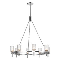 Lucian 36-Inch Chandelier in Polished Nickel by Alora Lighting