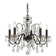 Crystorama Lighting Butler English Bronze Crystal Chandelier