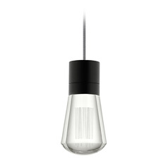 Alva LED Warm Dim Mini Pendant in Black by Visual Comfort Modern