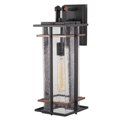 San Marcos Black with Antique Copper Outdoor Wall Light by Minka Lavery