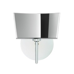 Besa Lighting Groove Frosted Glass Chrome Sconce