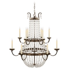 E.F. Chapman Paris Flea Market Chandelier in Silver by Visual Comfort Signature