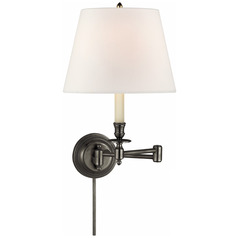 Visual Comfort Candlestick Swing Arm in Bronze by VC Signature