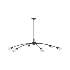 Atera 60-Inch Crystal Chandelier in Black Oxide by Fredrick Ramond