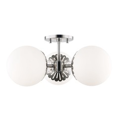 Paige Polished Nickel Semi-Flush Mount by Mitzi by Hudson Valley