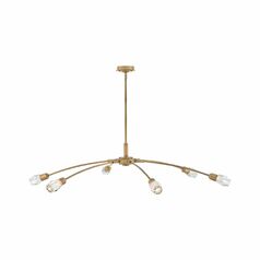 Atera 60-Inch Crystal Chandelier in Heritage Brass by Fredrick Ramond