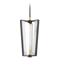 Edgemere LED Pendant in Brass & Distressed Bronze by Hudson Valley