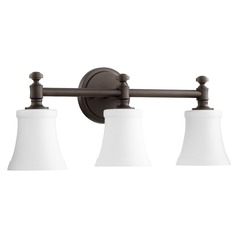 Oiled Bronze Bathroom Light by Quorum Lighting