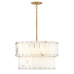 Simone Convertible Chandelier in Burnished Gold by Fredrick Ramond