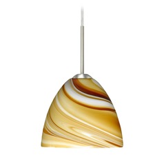 Besa Lighting Sasha II Satin Nickel LED Mini-Pendant Light