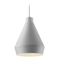 Modern Mini Pendant Satin Aluminum Koma by Sonneman Lighting