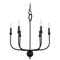 Blanche 22-Inch Chandelier in Matte Black by Quoizel Lighting