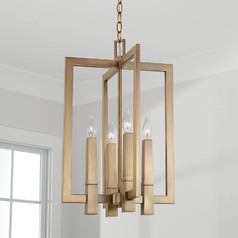 Blake 4-Light Hanging Lantern in Aged Brass by Capital Lighting