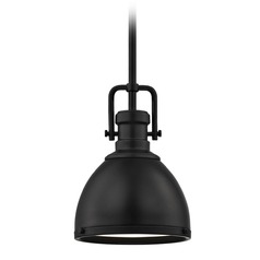 Farmhouse Industrial Black Mini-Pendant 7.38-Inch Wide