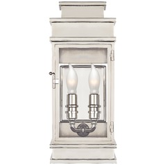 E.F. Chapman Linear Mini Indoor Lantern in Nickel by Visual Comfort Signature