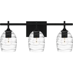 Lucy Matte Black Bathroom Light by Quoizel Lighting
