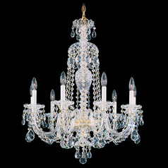 Schonbek Worldwide Lighting Sterling Aurelia Crystal Chandelier