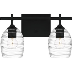 Lucy Matte Black Bathroom Light by Quoizel Lighting