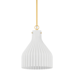 Corinthia Pendant in Aged Brass by Mitzi by Hudson Valley