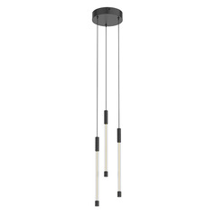 Kuzco Lighting Motif Black LED Multi-Light Pendant with Cylindrical Shade