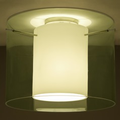 Besa Lighting Pahu Satin Nickel Semi-Flushmount Light
