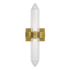 Langston Medium LED Bath Light in Plated Brass by Visual Comfort Modern