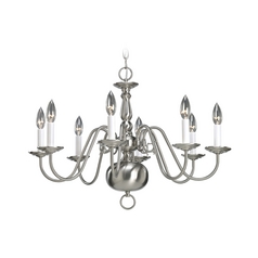 Williamsburg 8-Light Chandelier in Satin Nickel by Progress Lighting