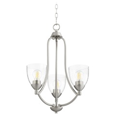 Barkley Satin Nickel Chandelier by Quorum Lighting