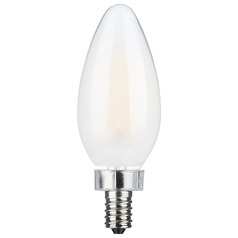 8W C11 3000K E12 Base 120V Frosted LED Light Bulb by Satco Lighting