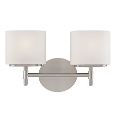 Trinity 2-Light Bath Light in Satin Nickel by Hudson Valley Lighting