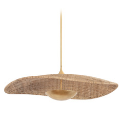 Hudson Valley Lighting Shiloh Vintage Gold Leaf LED Pendant Light with Abstract Shade