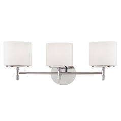 Trinity 3-Light Bath Light in Polished Chrome by Hudson Valley Lighting