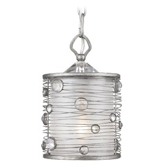 Joia Peruvian Silver Mini Pendant by Golden Lighting