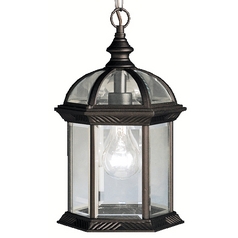 Barrie 13.50-Inch High Outdoor Hanging Light in Black by Kichler Lighting