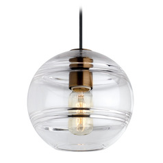Sedona Medium 2700K LED Pendant in Aged Brass by Visual Comfort Modern
