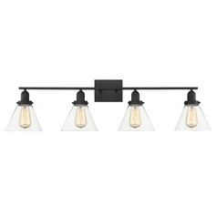 Drake 38-Inch Black Bathroom Light by Savoy House