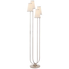 Aerin Montreuil Floor Lamp in Burnished Silver Leaf by Visual Comfort Signature