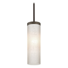 Besa Lighting Friz Bronze LED Mini-Pendant Light with Cylindrical Shade