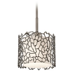 Silver Coral 7.25-Inch Classic Pewter Pendant by Kichler Lighting