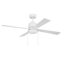Craftmade Lighting Mccoy White LED Ceiling Fan with Light