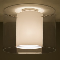 Besa Lighting Pahu Satin Nickel LED Semi-Flushmount Light