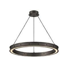 Althea 26-Inch LED Chandelier in Satin Black by Fredrick Ramond