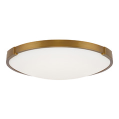 Sean Lavin Lance 13-Inch 277V 2700K LED Flush Mount in Aged Brass by VC Modern